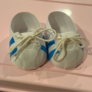 Vintage Original Cabbage Patch Kids Doll White Blue Striped Tennis Lace Shoes